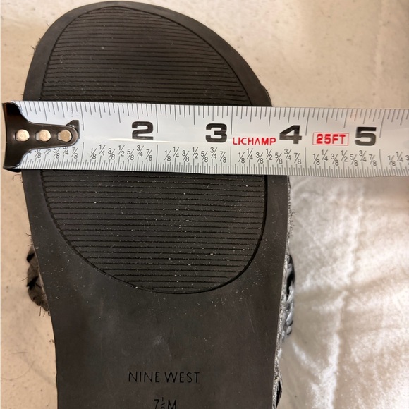 Nine West Black Woven Platform Slide Sandals Women’s 7.5 - Picture 8 of 9
